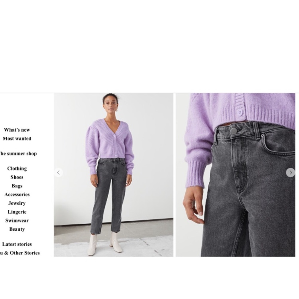 & Other Stories washed black jean
